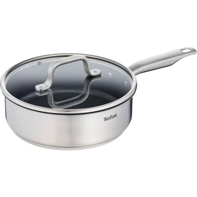 Abbildung von Tefal Schmorpfanne »Virtuoso, Induktion, Ø 24 cm«, Edelstahl, mit Deckel, Premium Titanium Non Stick Antihaftversiegelung