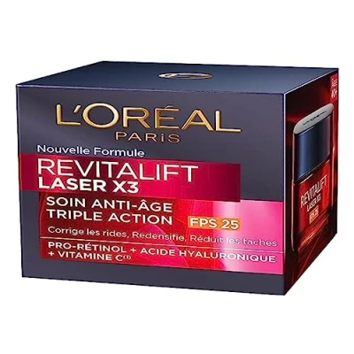 Abbildung von L&#039;Oréal Paris Revitalift Laser X3 Regenerierende und Anti Aging Pflege, LSF 25, 2 x 50 ml