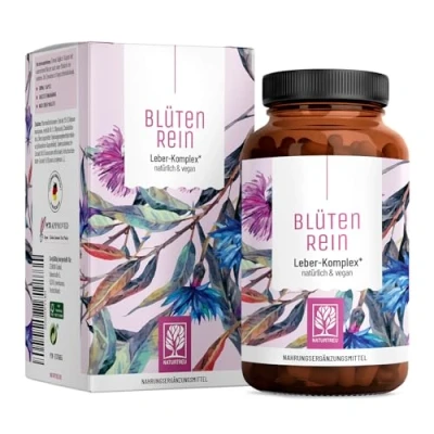 Abbildung von Blütenrein Mariendistel Artischocke Löwenzahn Kapseln Leber Komplex mit Cholin für die normale Funktion der Hochdosiert 80% Silymarin 200 mg 120