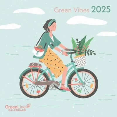 Abbildung von GreenLine Green Vibes 2025 Wand Kalender Broschüren 30x30 30x60 geöffnet