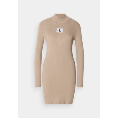 Abbildung von Calvin Klein Jeans MINI Dress Etuikleid, Damen, Größe: XS, Pueblo sand
