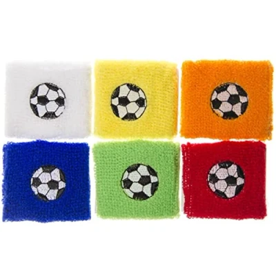 Abbildung von Schnooridoo 12 x Schweißband Fußball 7x7 cm Armband Party Mitgebsel Kindergeburtstag Give Away