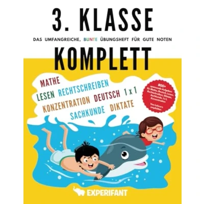 Abbildung von 3. Klasse Komplett Das umfangreiche, bunte Übungsheft für gute Noten: 800+ spannende Aufgaben Mathe, Deutsch, Lesen, Rechtschreibung, Diktate, ... (3. Übungshefte Noten)
