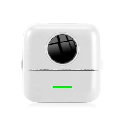Abbildung von NK Tragbarer Fotodrucker kabelloser Mini Thermodrucker für Mobilgeräte, inklusive Papierrolle und USB Kabel, kompatibel mit iOS Android, weiße Farbe