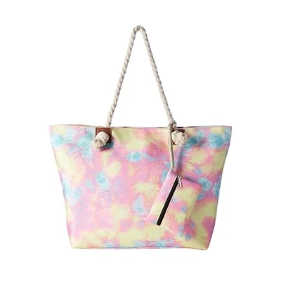 Abbildung von DonDon Strandtasche XXL Familie Badetasche Damen Beach bag groß mit Reißverschluss Retro Batik