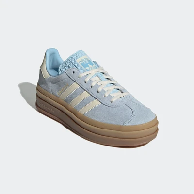 Abbildung von adidas Originals Gazelle BOLD Sneaker low Clear sky cream white gold metallic, Damen, Größe: 40, metallic