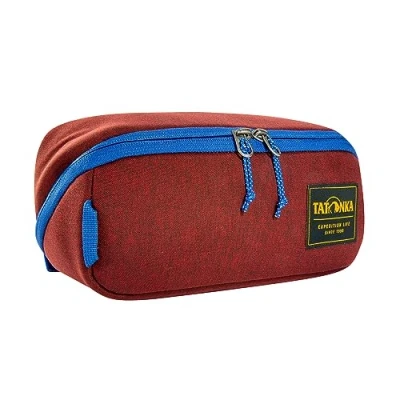 Abbildung von Tatonka Kulturbeutel Square Zip Pouch M (2L) Aufklappbare Waschtasche mit 2 Reißverschluss Netztaschen PFC/PFAS frei 10 x 25 9 cm (Tango red)