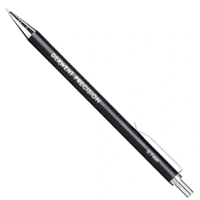 Abbildung von Derwent Feinmechanischer Bleistift, 0,7 mm, HB Minen und Radiergummis, Profi Qualität, 2302429