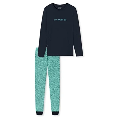 Abbildung von Schiesser Mädchen Schlafanzug Lang 100% Organic Bio Baumwolle Größe 140 Bis 176 Pyjamaset, Mint_173856, EU