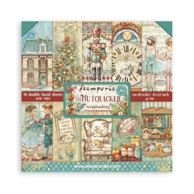Abbildung von Stamperia Scrapbook Paper Pad for Scrapbooks, Albums, Card Making, Bullet Journals, and More, Acid Free, Double Sided, Perfect Hobbies, Crafts Gifting (The Nutcracker) (30.5 x 30.5cm)