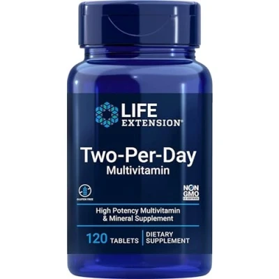 Abbildung von Life Extension, Multivitamin Two per Day, 120 Tabletten, Laborgeprüft, Glutenfrei, Sojafrei, Ohne Gentechnik, mit essentiellen Vitaminen und Mineralien