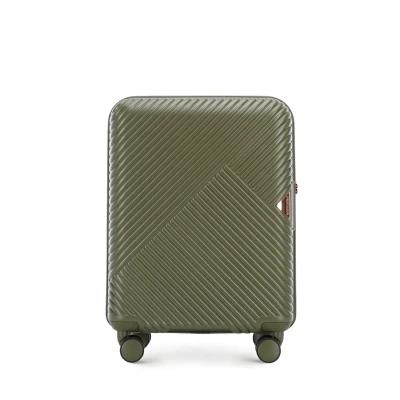 Abbildung von WITTCHEN Reisekoffer Handgepäck Kabinengepäck Rollkoffer Hartschale aus Polycarbonat mit 4 Zwilling Rollen Zahlenschloss Teleskopgriff GL Style Größe S Olive