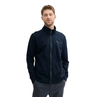 Abbildung von TOM Tailor MIT LOGO Print Kapuzenpullover, Herren, Größe: 3XL, Sky captain blue