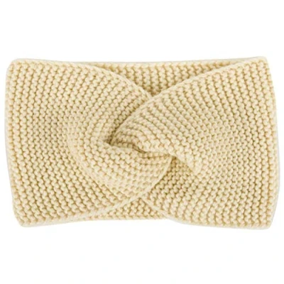 Abbildung von styleBREAKER Damen Feinstrick Stirnband mit Twist Knoten, Krausstrick Muster, warmes Winter Haarband, Headband 04026054, Farbe:Beige