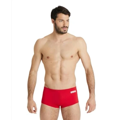 Abbildung von ARENA Herren Mens Team Swim Low Waist Solid Badehosen Shorts, Red white, 6 EU