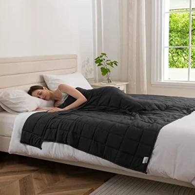 Abbildung von Good Nite Gewichtsdecke für Erwachsene schwere Decke ruhige Sinne Grau 4 kg 125 x 150 cm