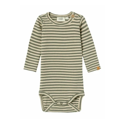 Abbildung von NAME IT Baby Jungen NBMGAGO LS Slim Lil NOOS Body, Fog/Stripes:Agave Green, 68