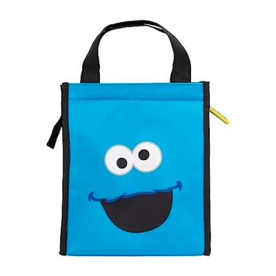 Abbildung von Grupo Erik Picknicktasche Kühltasche Klein Krümelmonster Sesamstraße Lunchtasche Arbeit Lunchbag Männer Damen Thermotasche Lunchbox Offizieller Sesamstrasse Fanartikel