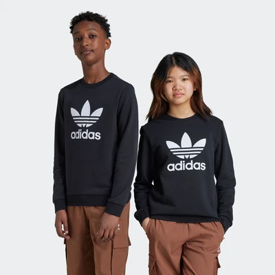 Abbildung von adidas Originals Trefoil CREW Junior Unisex Sweatshirt für Kinder, Größe: 176, Black