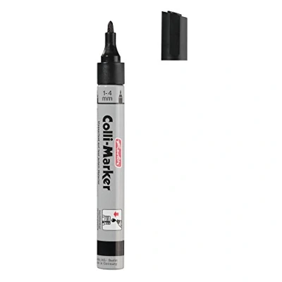 Abbildung von Herlitz 8860603 Colli Marker 1 4 mm schwarz 10 Stück wasserfest, permanent