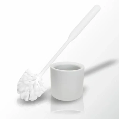 Abbildung von York Klobürste Toilettenbürste WC Bürste Mit Halter Garnitur Toilettenreinigung Für Hotel Gasthof Pension Restaurant Modern Weiß 35 x 11 cm