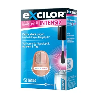 Abbildung von EXCILOR Intensiv gegen Nagelpilz Hochwirksame Formel hartnäckigen 1 Anwendung pro Tag 30ml