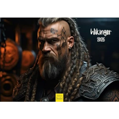 Abbildung von Edition Seidel Premium Kalender Wikinger 2025 Format DIN A4 Wandkalender Norwegen Skandinavien Krieger Fantasy Sagas