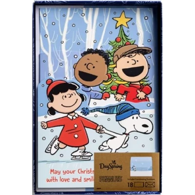 Abbildung von DaySpring Peanuts May Your Christmas Shine Bright 18 Weihnachtskarten und Umschläge (U1010)