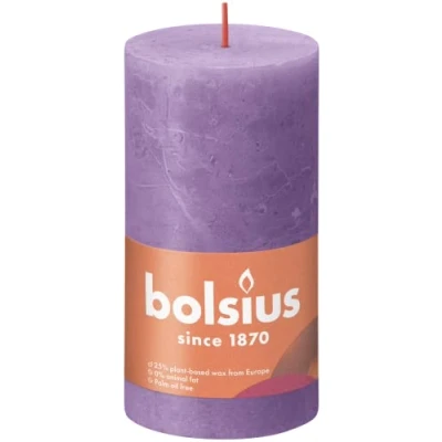 Abbildung von BOLSIUS Rustikale Stumpenkerzen 13 X 7 cm Geruchlos Tropffrei Rauchfrei 60 Stunden Sans huile de palme