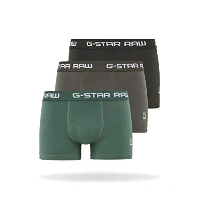 Abbildung von G Star Classic Trunk Color 3 PACK Panties, Herren, Größe: Small, Grey/asfalt/bright jungle