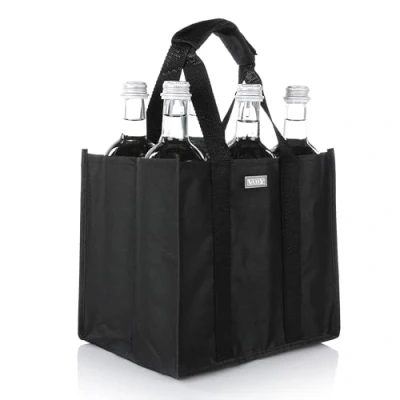 Abbildung von Vaily Flaschentasche Praktischer Flaschenträger mit 6 Fächern Getränketasche für Flaschen x max. 1,5 Liter Ideal zum Einkaufen und Wegbringen von Leergut 27 18 23 cm