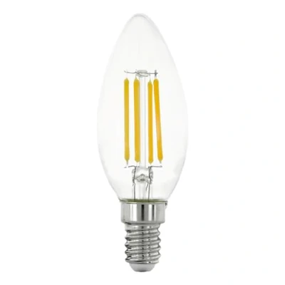 Abbildung von EGLO E14 LED Leuchtmittel dimmbar, Glühbirne Kerzenform, Kerzen Lampe für Retro Beleuchtung, 7 Watt, 806 Lumen, warmweiß, 2700 K, Edison Birne C35, Ø 3,5 cm