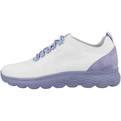 Abbildung von Geox Damen D SPHERICA Sneaker, Off White/LT Violet, 42 EU