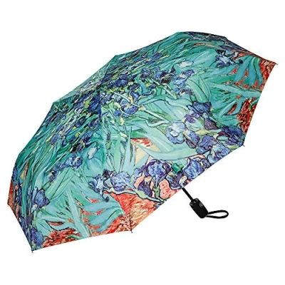 Abbildung von VON LILIENFELD Regenschirm Taschenschirm Vincent van Gogh Iris Windfest Auf Zu Automatik Blumen Stabil Leicht Kunst