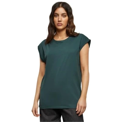 Abbildung von Urban Classics Extended Shoulder Tshirt basic, Damen, Größe: Medium, Bottlegreen