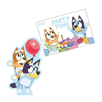 Abbildung von Bluey Diecut Invite &amp; Envelope