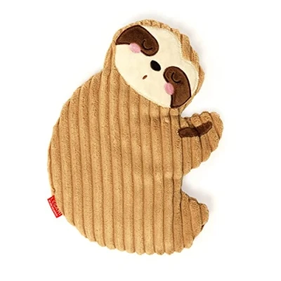 Abbildung von Legami Warm Cuddles, Thermokissen aus Leinen, getrocknete Lavendelblüten, Polyester und Baumwolle, Gebt dir Relax, Sloth Motiv, 29 x 26,5 cm