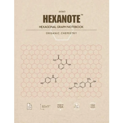 Abbildung von HEXANOTE hexagonal graph notebook organic Chemistry: 150 pages paper for drawing chemistry structures