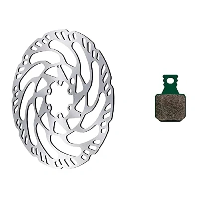 Abbildung von Magura Unisex 525150001 Erwachsene Bremsscheibe Brems, silber/grün, Ø 180 mm