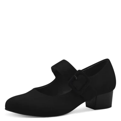 Abbildung von Jana Damen Pumps mit Riemen Klettverschluss Vegan, Schwarz (Black), 40 EU