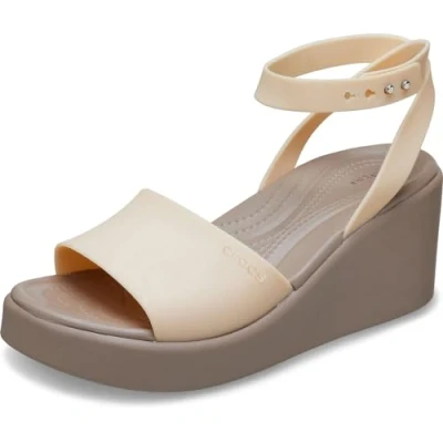 Abbildung von Crocs Brooklyn Plateausandalette, Damen, Größe: 38.5, Shitake Schuhe