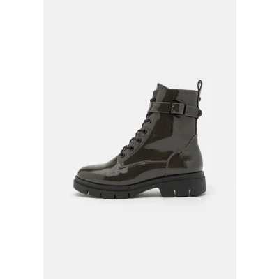 Abbildung von Tamaris Plateaustiefelette, Damen, Größe: 37, Olive patent Schuhe