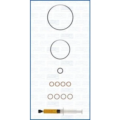 Abbildung von AJUSA JTC12349 Montagesatz, Lader with studs, syringe oil mit Dichtungen Montageanleitung