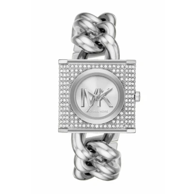 Abbildung von Michael Kors Traditional MK Chain LOCK Uhr silvercoloured, Damen, Größe: One Size, Silver coloured