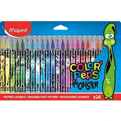 Abbildung von Maped Filzstifte, Fasermaler COLOR&#039;PEPS MONSTER mit mittlerer Spitze x24 Stifte