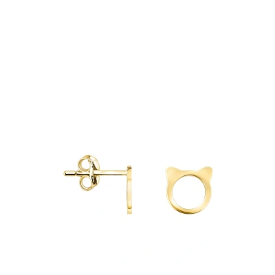 Abbildung von SOFIA MILANI Damen Ohrringe 925 Silber vergoldet/golden Katzen Ohrstecker E2618