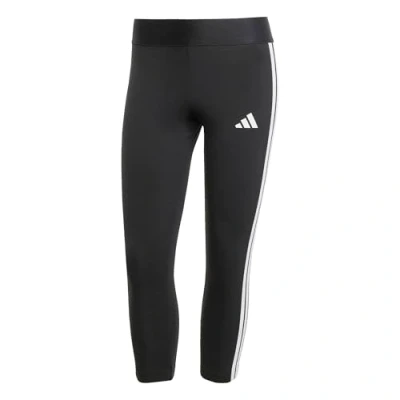 Abbildung von adidas Damen ESSENTIALS 3 STRIPES LEGGINGS 3/4 LENGTH, Black, S