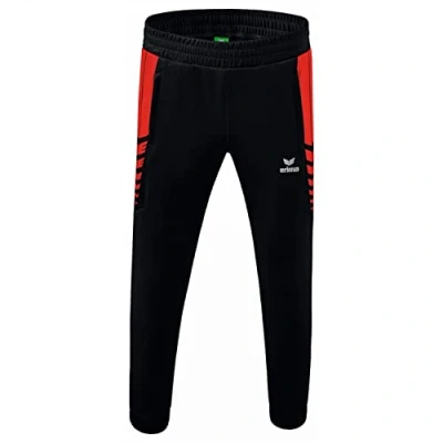 Abbildung von Erima Kinder Six Wings funktionelle Trainingshose, schwarz/rot, 116