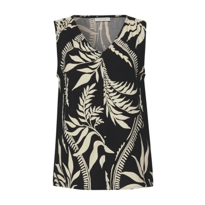 Abbildung von Street One Studio Gemustertes Bluse, Damen, Größe: 40, Schwarz