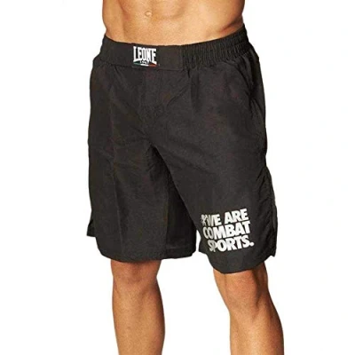 Abbildung von LEONE 1947, Einfache MMA Shorts, Unisex Erwachsene, Schwarz, L, AB795